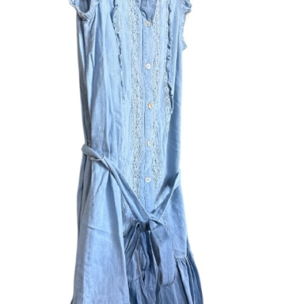 Draper James RSVP sleeveless chambray dress size XS GUC VS0042 - Picture 4 of 7